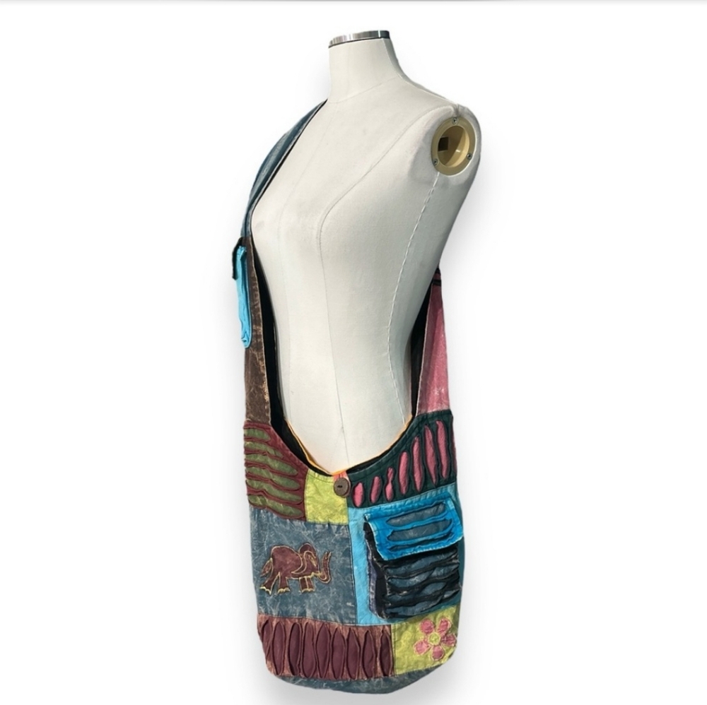 CLOTHING IN NEPAL Festival Hippie Shoulder Cross Body Cotton Bag
